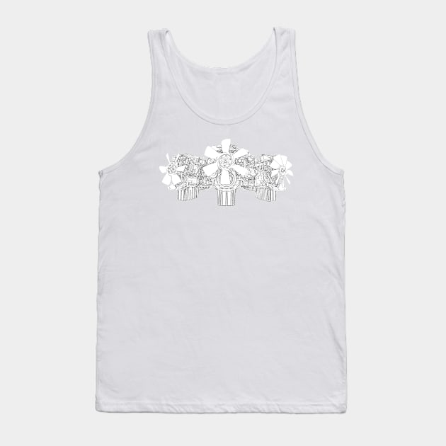 V8 Engine Trio Wireframe Tank Top by Auto-Prints